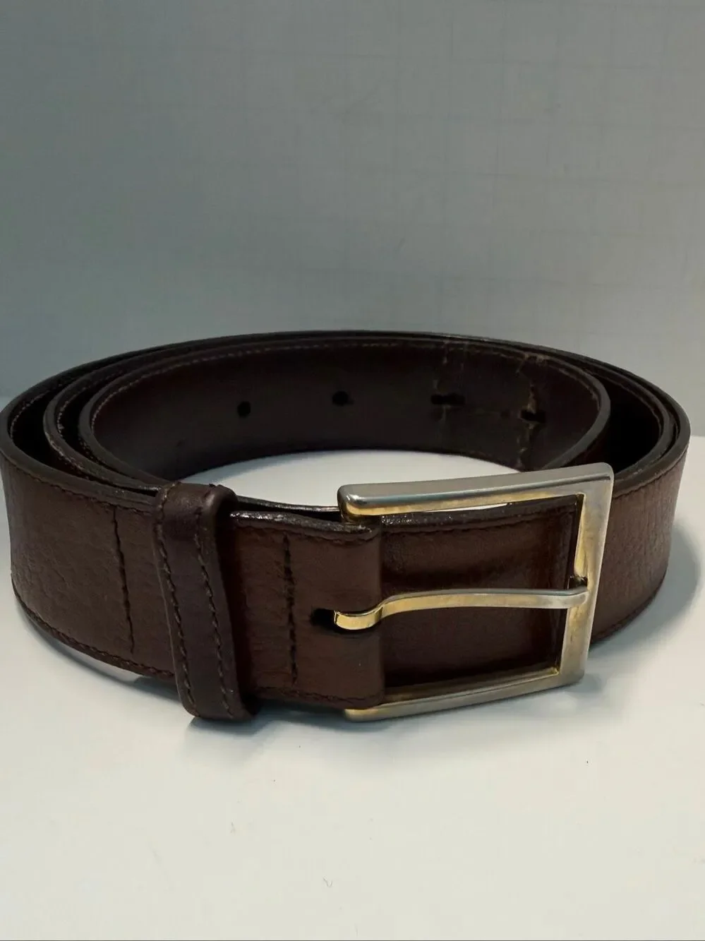 L’aiglon Brown Leather Belt Mens Size 40